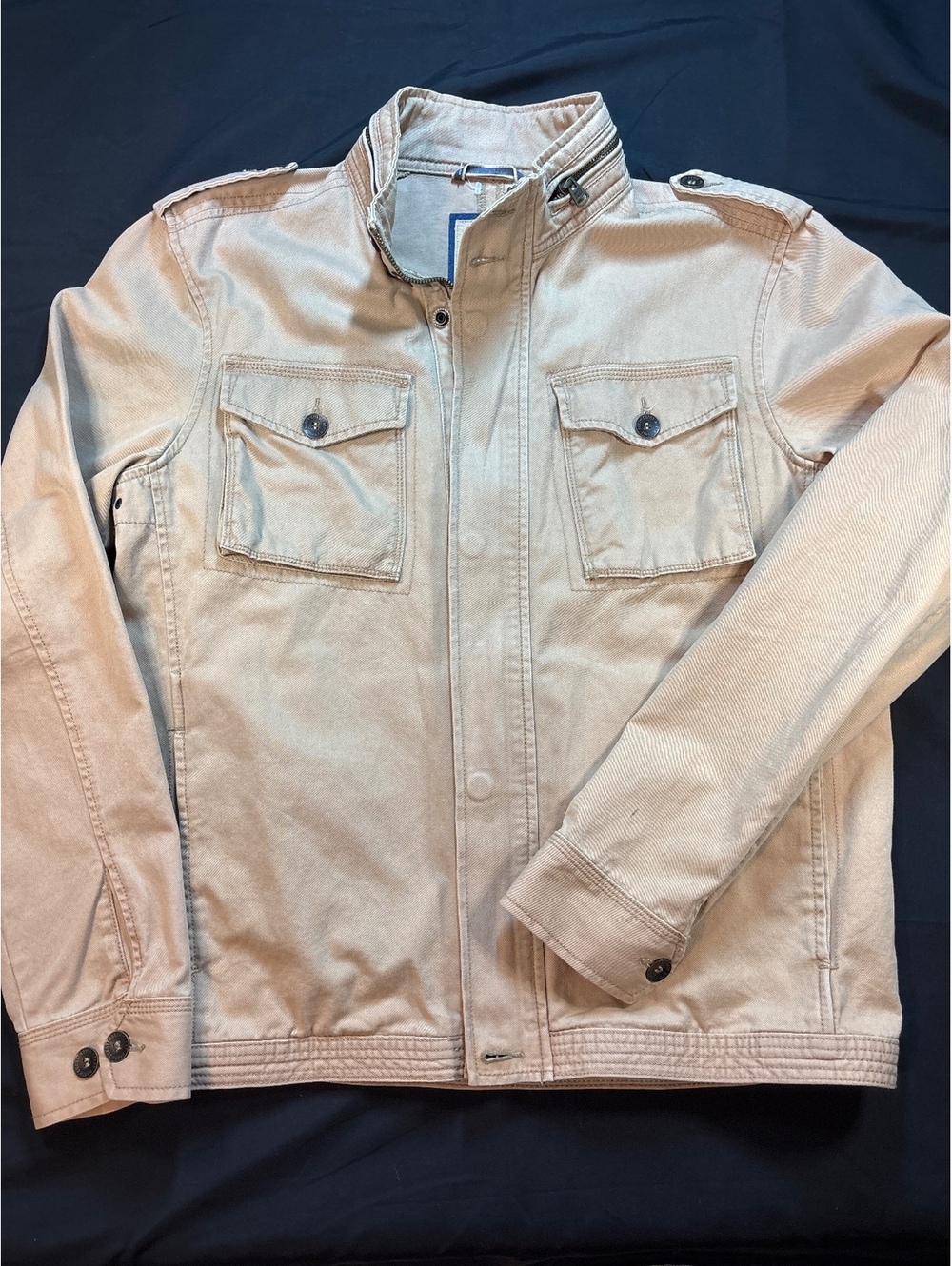 Marks and Spencer North Coast Men’s Cotton Utility Jacket Beige Size M